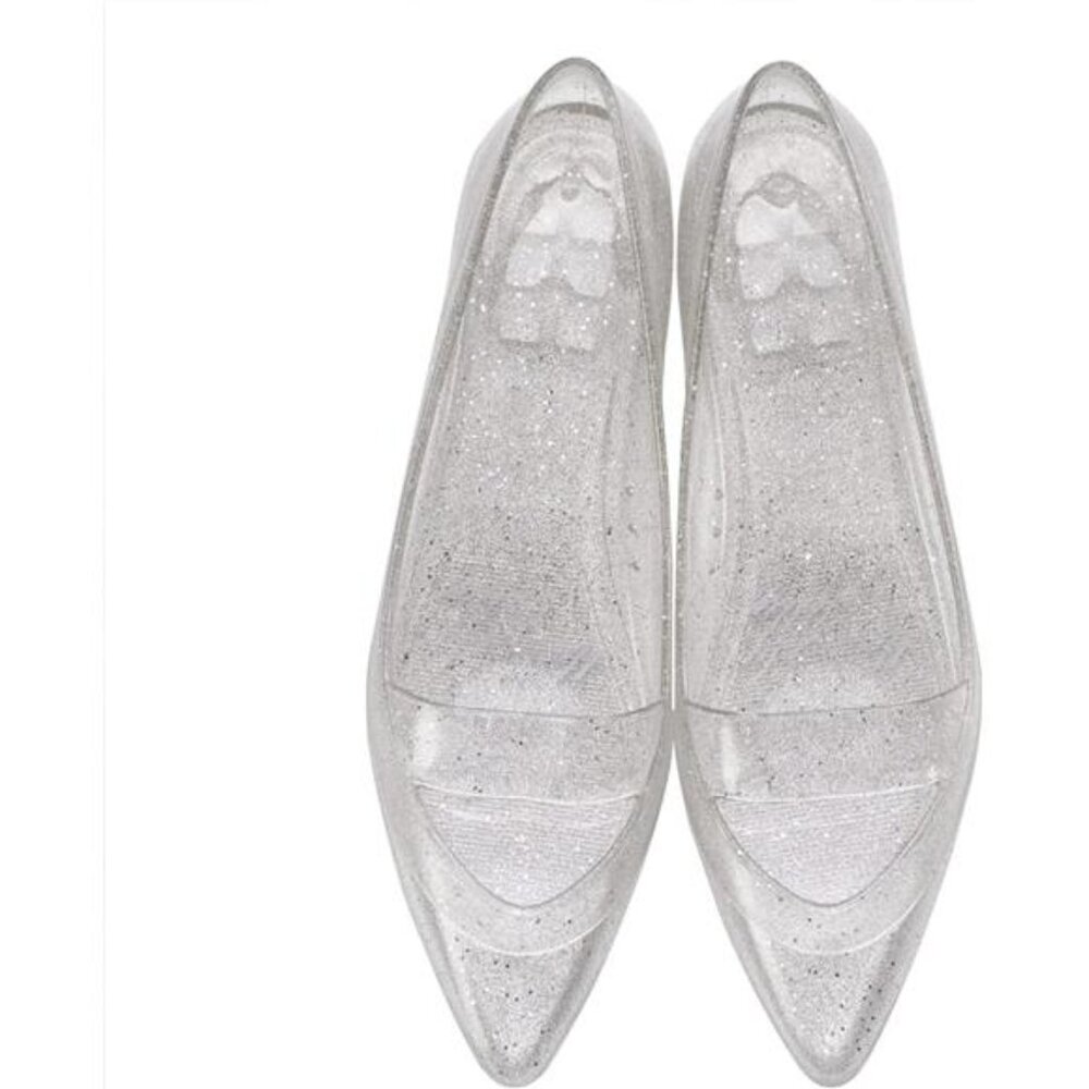 Jelly Flats shoes/Flat Heel/Dress Sandals/Pointed Toe Slip On